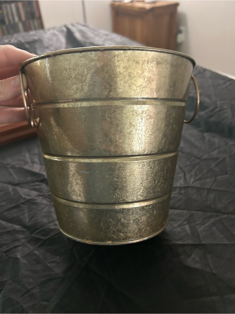 Gold Metal Decorative Bucket - Home Accents